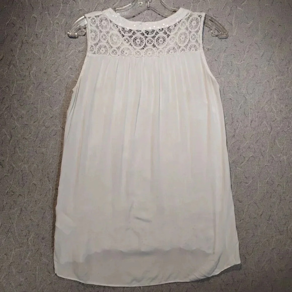 Tribal Women's Sequins & Embroidered  White Tank Top in Size Small - Picture 7 of 12
